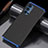 Coque Luxe Aluminum Metal Housse Etui T02 pour Oppo Reno4 Pro 5G Bleu et Noir