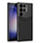 Coque Luxe Cuir et Plastique Housse Etui Mat AC4 pour Samsung Galaxy S22 Ultra 5G Noir