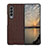 Coque Luxe Cuir et Plastique Housse Etui Mat B02 pour Samsung Galaxy Z Fold3 5G Marron