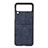 Coque Luxe Cuir et Plastique Housse Etui Mat B04 pour Samsung Galaxy Z Flip3 5G Bleu