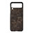 Coque Luxe Cuir et Plastique Housse Etui Mat B06 pour Samsung Galaxy Z Flip3 5G Marron