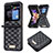 Coque Luxe Cuir et Plastique Housse Etui Mat BF5 pour Samsung Galaxy Z Flip5 5G Noir