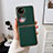Coque Luxe Cuir et Plastique Housse Etui Mat BH1 pour Huawei P60 Pocket Vert