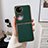 Coque Luxe Cuir et Plastique Housse Etui Mat BH1 pour Huawei Pocket S Vert