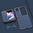 Coque Luxe Cuir et Plastique Housse Etui Mat BH13 pour Oppo Find N2 Flip 5G Bleu