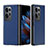 Coque Luxe Cuir et Plastique Housse Etui Mat BH14 pour Oppo Find N2 5G Bleu