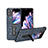 Coque Luxe Cuir et Plastique Housse Etui Mat BH17 pour Oppo Find N2 Flip 5G Bleu