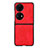 Coque Luxe Cuir et Plastique Housse Etui Mat BH4 pour Huawei Pocket S Rouge