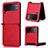 Coque Luxe Cuir et Plastique Housse Etui Mat BY1 pour Samsung Galaxy Z Flip3 5G Rouge