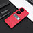 Coque Luxe Cuir et Plastique Housse Etui Mat BY4 pour Huawei P60 Pocket Rouge