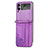 Coque Luxe Cuir et Plastique Housse Etui Mat C01 pour Samsung Galaxy Z Flip4 5G Violet