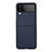 Coque Luxe Cuir et Plastique Housse Etui Mat C03 pour Samsung Galaxy Z Flip4 5G Bleu