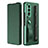 Coque Luxe Cuir et Plastique Housse Etui Mat C06 pour Samsung Galaxy Z Fold3 5G Vert