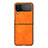 Coque Luxe Cuir et Plastique Housse Etui Mat C09 pour Samsung Galaxy Z Flip4 5G Orange