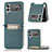 Coque Luxe Cuir et Plastique Housse Etui Mat H01 pour Samsung Galaxy Z Flip3 5G Petit