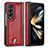 Coque Luxe Cuir et Plastique Housse Etui Mat H05 pour Samsung Galaxy Z Fold3 5G Rouge