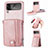 Coque Luxe Cuir et Plastique Housse Etui Mat H06 pour Samsung Galaxy Z Flip4 5G Or Rose