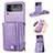 Coque Luxe Cuir et Plastique Housse Etui Mat H06 pour Samsung Galaxy Z Flip4 5G Violet