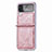 Coque Luxe Cuir et Plastique Housse Etui Mat H07 pour Samsung Galaxy Z Flip4 5G Or Rose