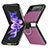 Coque Luxe Cuir et Plastique Housse Etui Mat L06 pour Samsung Galaxy Z Flip3 5G Violet