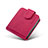 Coque Luxe Cuir et Plastique Housse Etui Mat LC1 pour Samsung Galaxy Z Flip3 5G Rose Rouge