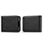 Coque Luxe Cuir et Plastique Housse Etui Mat LC1 pour Samsung Galaxy Z Flip5 5G Noir