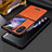 Coque Luxe Cuir et Plastique Housse Etui Mat LD1 pour Oppo Find N2 Flip 5G Orange