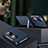 Coque Luxe Cuir et Plastique Housse Etui Mat LD2 pour Huawei P60 Pocket Bleu