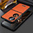 Coque Luxe Cuir et Plastique Housse Etui Mat LD3 pour Huawei P60 Pocket Orange
