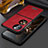 Coque Luxe Cuir et Plastique Housse Etui Mat LD3 pour Huawei P60 Pocket Rouge