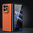Coque Luxe Cuir et Plastique Housse Etui Mat LD3 pour Oppo Find N2 5G Orange