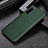 Coque Luxe Cuir et Plastique Housse Etui Mat pour Sony Xperia 1 III Vert