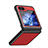 Coque Luxe Cuir et Plastique Housse Etui Mat QH2 pour Samsung Galaxy Z Flip5 5G Rouge