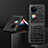Coque Luxe Cuir et Plastique Housse Etui Mat QH7 pour Huawei P60 Pocket Noir