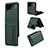 Coque Luxe Cuir et Plastique Housse Etui Mat R03 pour Samsung Galaxy Z Flip3 5G Vert