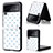 Coque Luxe Cuir et Plastique Housse Etui Mat R07 pour Samsung Galaxy Z Flip3 5G Bleu