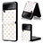 Coque Luxe Cuir et Plastique Housse Etui Mat R07 pour Samsung Galaxy Z Flip3 5G Or