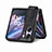 Coque Luxe Cuir et Plastique Housse Etui Mat SD3 pour Oppo Find N2 Flip 5G Noir