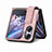 Coque Luxe Cuir et Plastique Housse Etui Mat SD3 pour Oppo Find N2 Flip 5G Petit