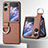 Coque Luxe Cuir et Plastique Housse Etui Mat SD8 pour Oppo Find N2 Flip 5G Marron