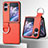 Coque Luxe Cuir et Plastique Housse Etui Mat SD8 pour Oppo Find N2 Flip 5G Orange