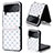 Coque Luxe Cuir et Plastique Housse Etui Mat T06 pour Samsung Galaxy Z Flip4 5G Bleu