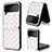 Coque Luxe Cuir et Plastique Housse Etui Mat T06 pour Samsung Galaxy Z Flip4 5G Or