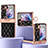Coque Luxe Cuir et Plastique Housse Etui Mat ZL3 pour Oppo Find N2 Flip 5G Noir