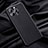 Coque Luxe Cuir Housse Etui A01 pour Apple iPhone 16 Pro Noir