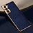 Coque Luxe Cuir Housse Etui A01 pour Samsung Galaxy S21 5G Bleu