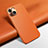 Coque Luxe Cuir Housse Etui A02 pour Apple iPhone 13 Mini Orange