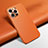 Coque Luxe Cuir Housse Etui A02 pour Apple iPhone 14 Pro Max Orange