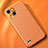 Coque Luxe Cuir Housse Etui A05 pour Apple iPhone 14 Orange