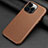 Coque Luxe Cuir Housse Etui A13 pour Apple iPhone 14 Pro Max Marron